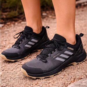 Adidas Terrex Swift R3 GTX Trail Running Shoes Black Gray Gore-Tex Women’s 7.5